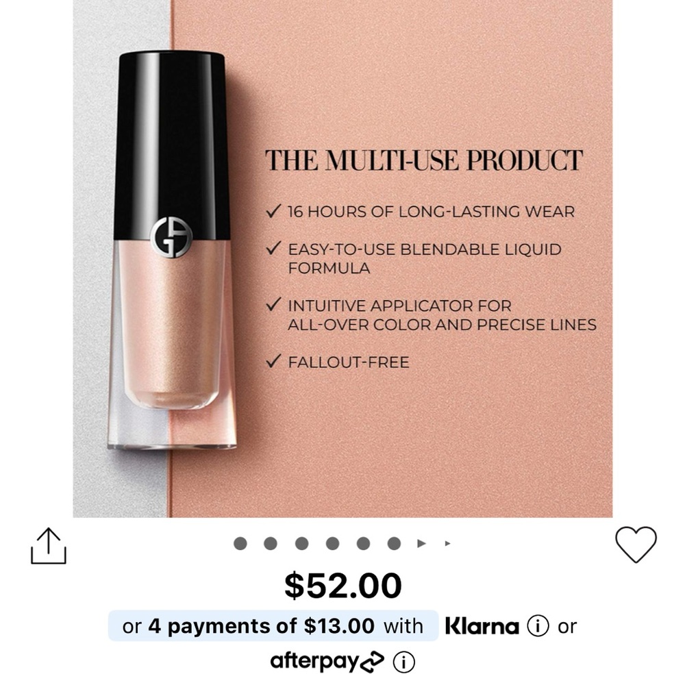 3/$50 Giorgio Armani Shimmering Copper eye tint. 69 S - Picture 7 of 7